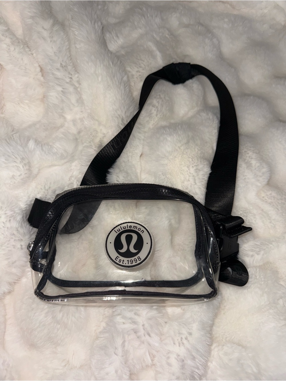 lululemon athletica Clear Black Crossbody Belt Bag